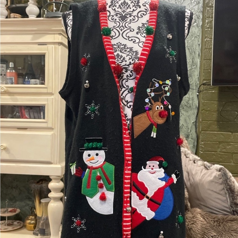 Christmas sweater vest size 16